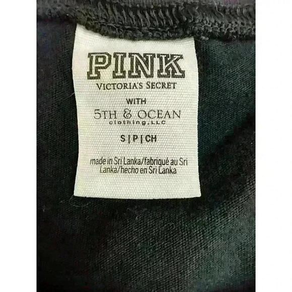 Victoria's Secret Pink 5th And Ocean Michigan State Spartan Shirt Small Black - Picture 3 of 6